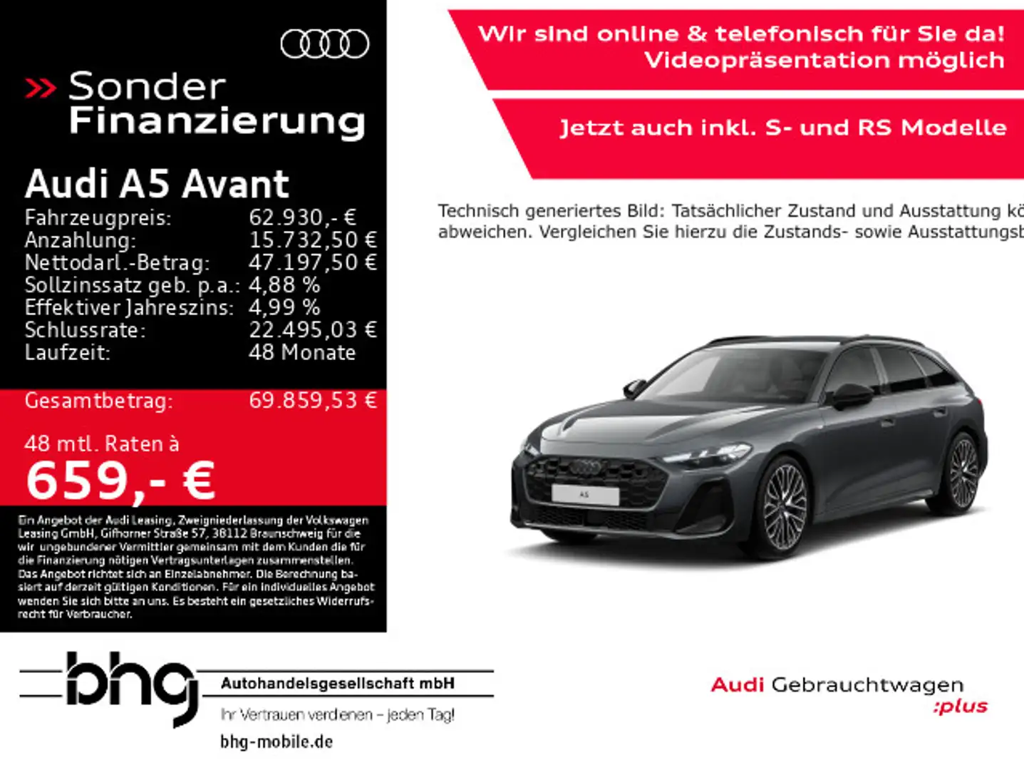 Audi A5 TDI quattro S-Line AHK MMIexperiencePro Grau - 1