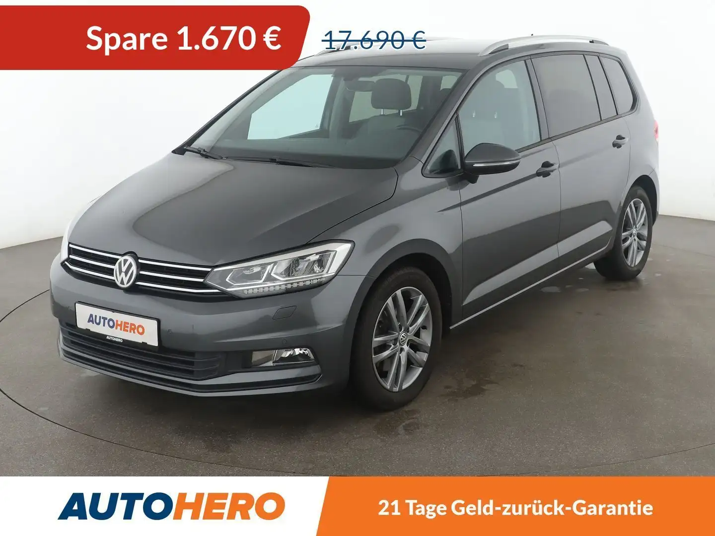 Volkswagen Touran 1.6 TDI Comfortline BlueMotion*NAVI*LED*ACC*CAM*SH Gris - 1