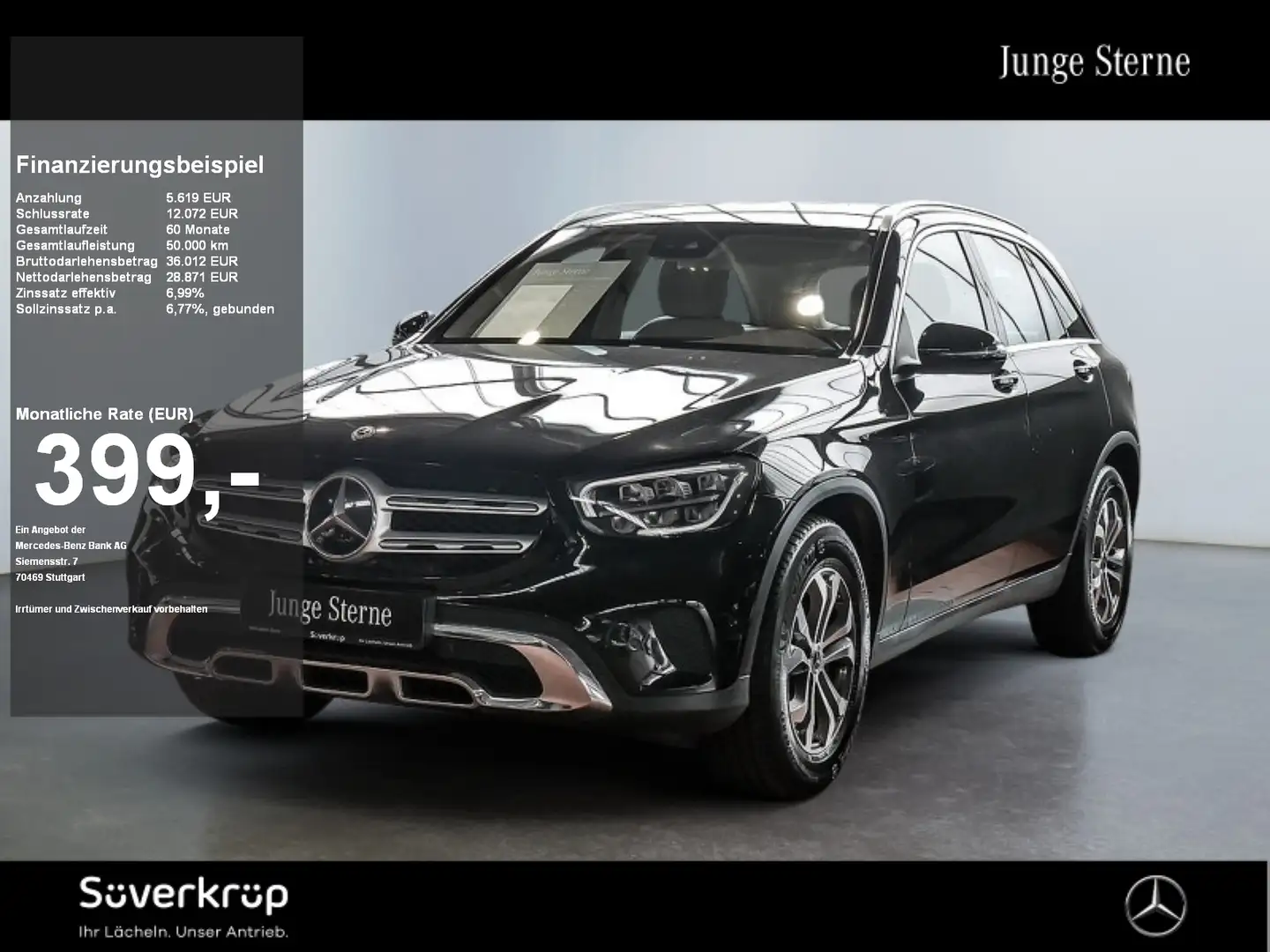 Mercedes-Benz GLC 200 d 4M SPUR DISTR AHK KAMERA PDC SHZ Schwarz - 1