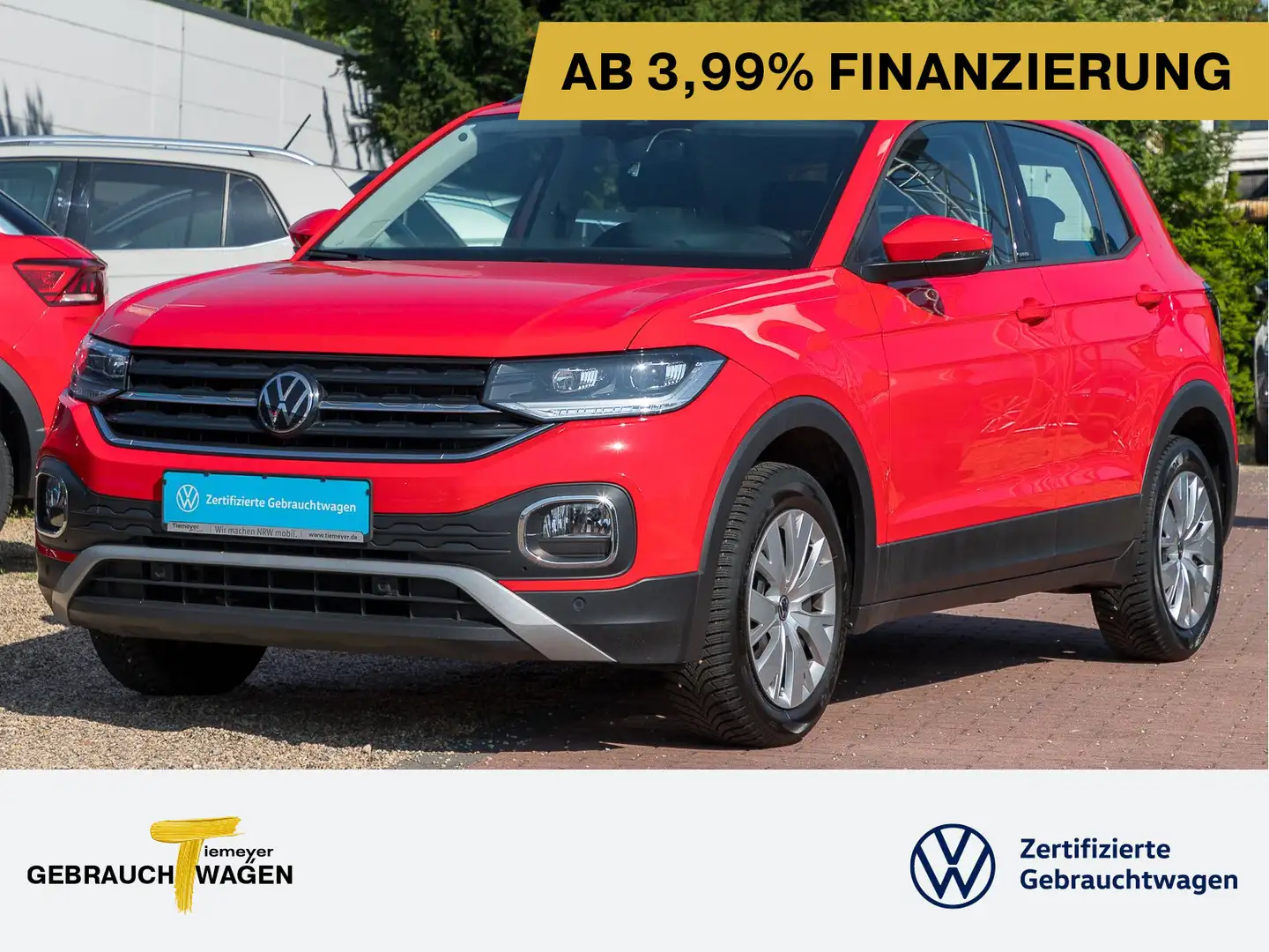 Volkswagen T-Cross 1.0 TSI UNITED LED KAMERA SITZHZ LM17 Rot - 1