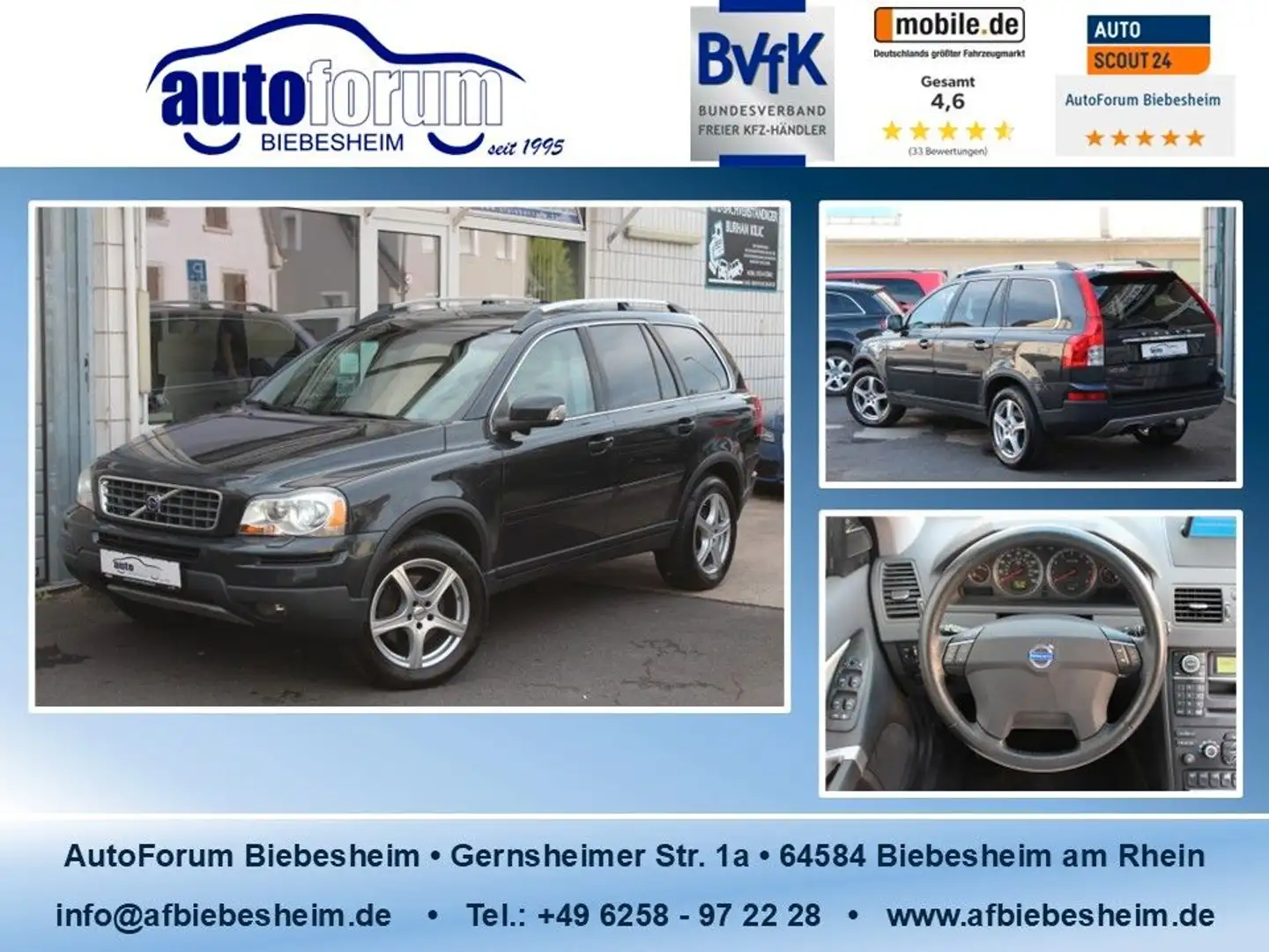 Volvo XC90 3.2 Edition Geartronic Leder*Memory*AHK Noir - 1
