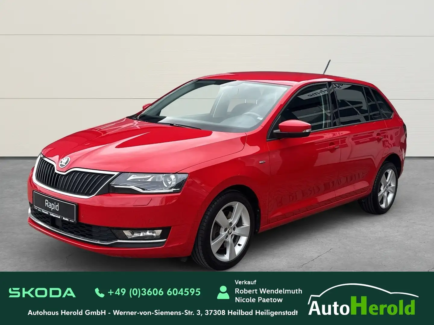 Skoda Rapid/Spaceback Spaceback Clever Scheckheft Bi-Xenon AHK Rot - 1