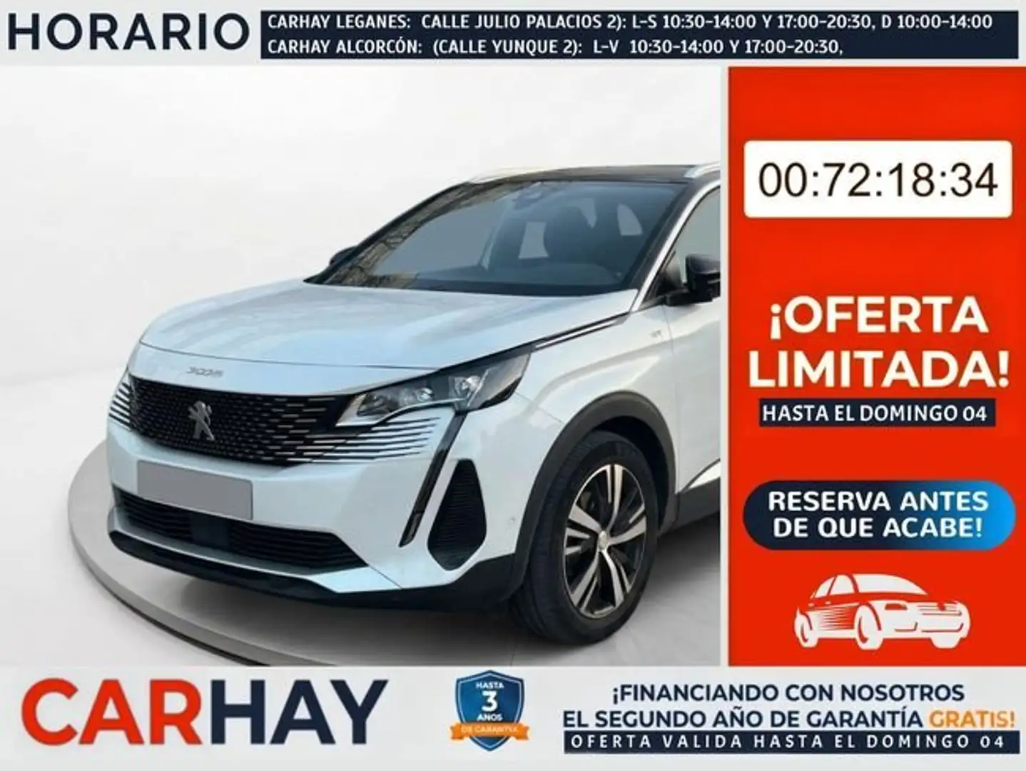 Peugeot 3008 1.5 BlueHDi 96kW S&amp;S GT EAT8 Blanco - 1