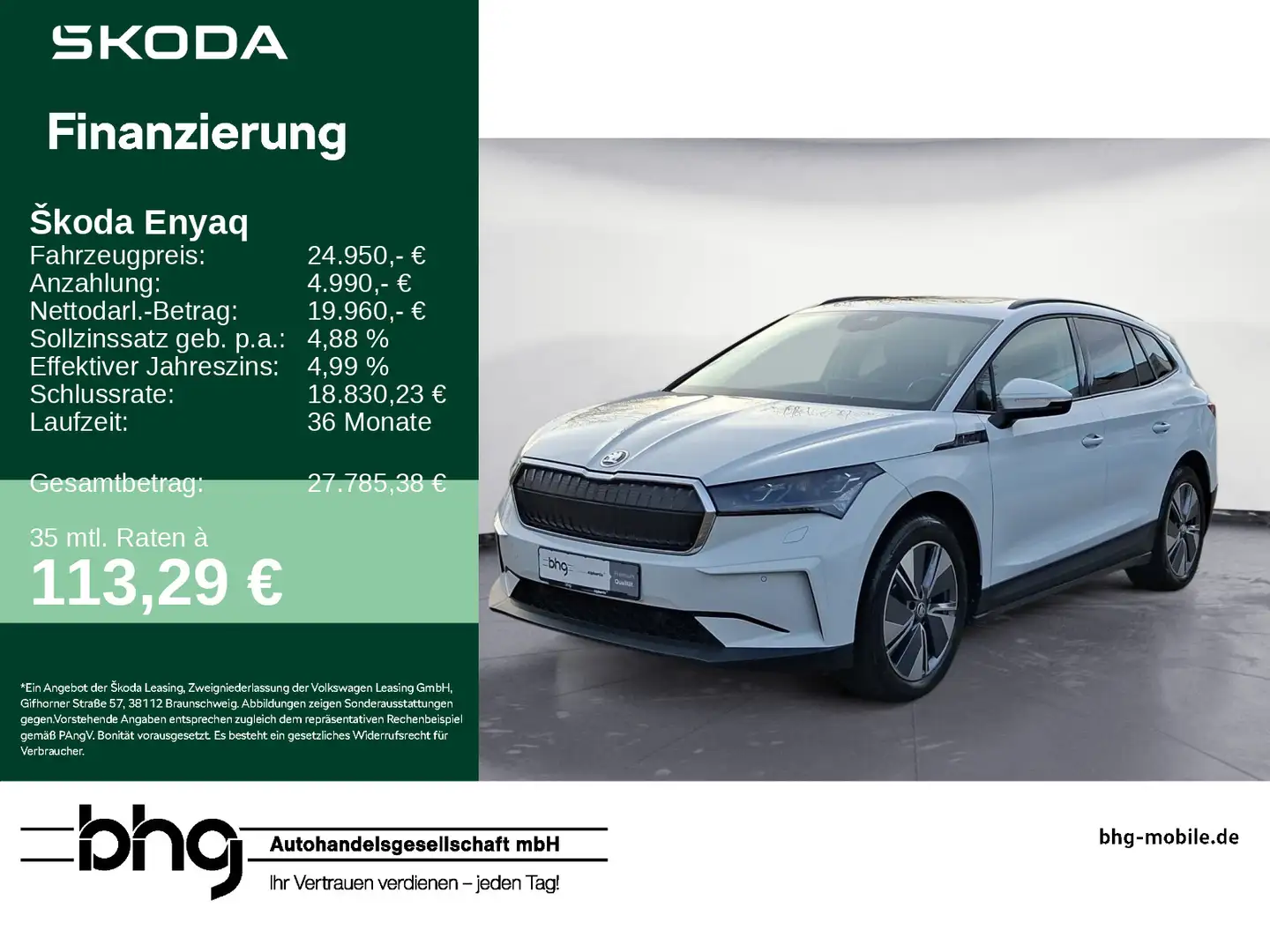 Skoda Enyaq iV 60 Weiß - 1