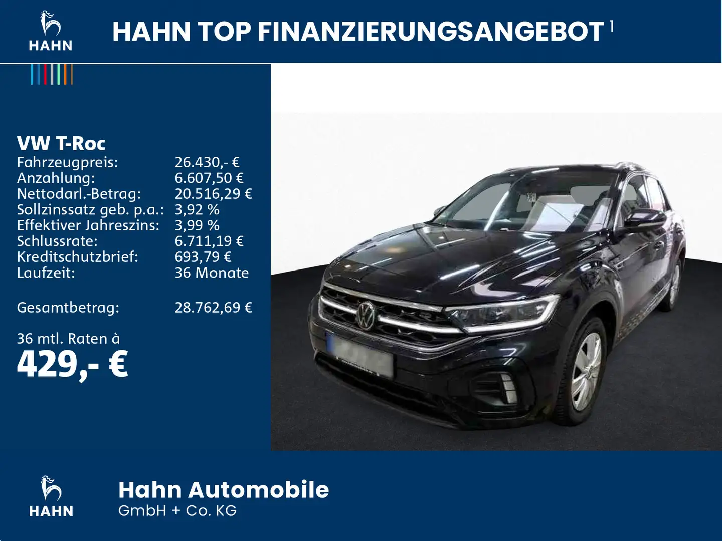 Volkswagen T-Roc 1.5TSI R-Line ACC Beats Cam Matrix Navi Schwarz - 2