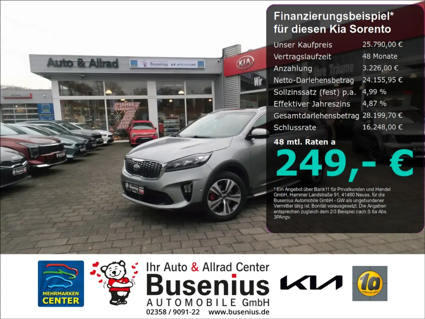 Kia Sorento 2.2 CRDI AWD Aut. GT-Line+AHK+Pano+Premium+ Grau - 1