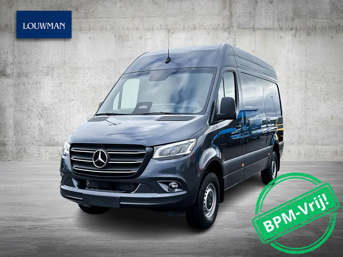 Mercedes-Benz Sprinter 319CDI 190PK L2H2 RWD SELECT | BPM Vrij | Distroni Gris - 1