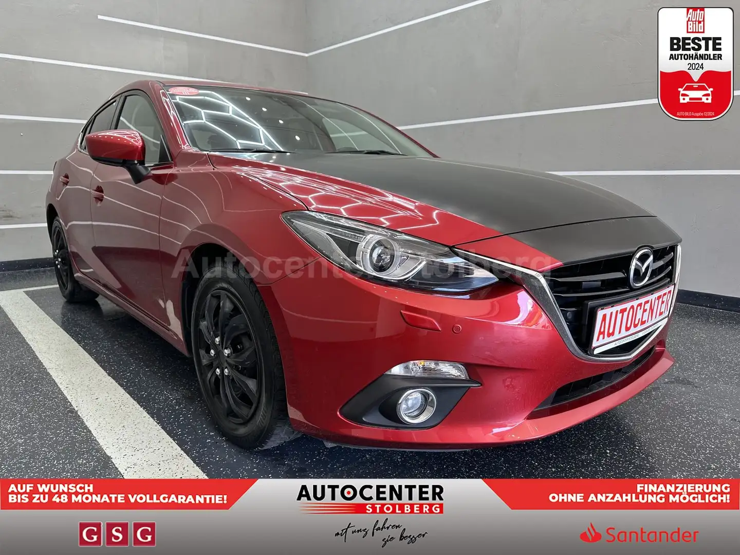 Mazda 3 Sports-Line "1 HAND-LEDER-NAVI-SITZH-MULTI" Rot - 2