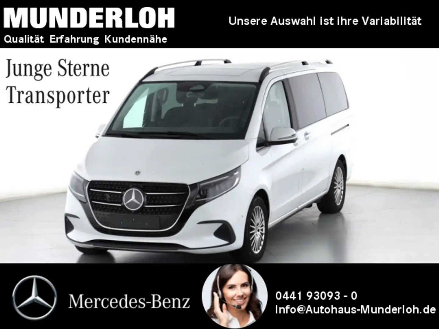Mercedes-Benz V 220 d STYLE Lang AHK+DISTRONIC+360°+SHZG Blanc - 1