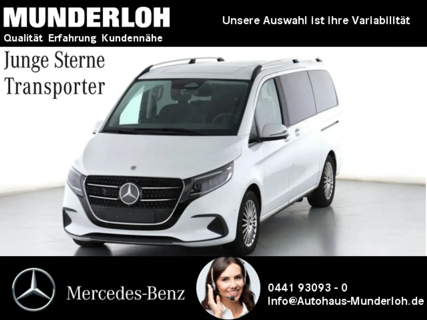 Mercedes-Benz V 220 d STYLE Lang AHK+DISTRONIC+360°+SHZG Weiß - 1