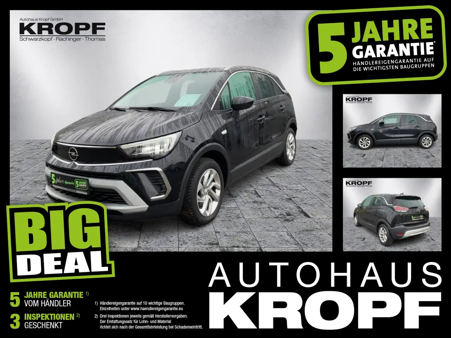 Opel Crossland 1.2 Turbo Elegance LED+SHZ+2xKlima+LM Noir - 1