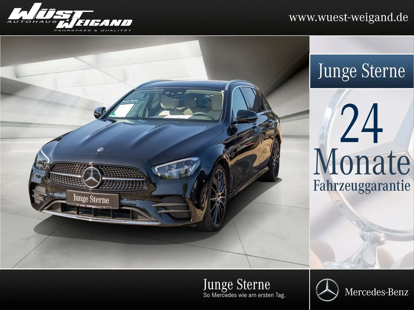 Mercedes-Benz E 400 T d  4 M. AMG-Line+Pano+Servo+AHK+360°+WSC Schwarz - 1