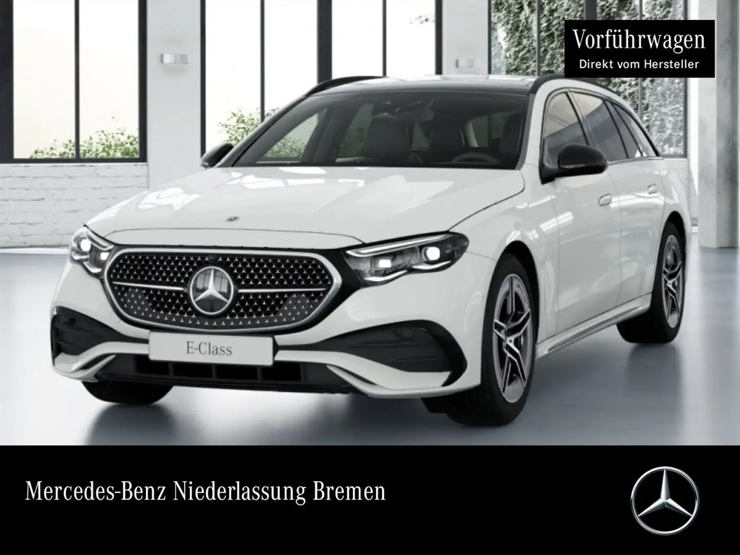 Mercedes-Benz E 220 d T Edition AMG-Line Fahrass 360° Pano AHK Blanc - 1