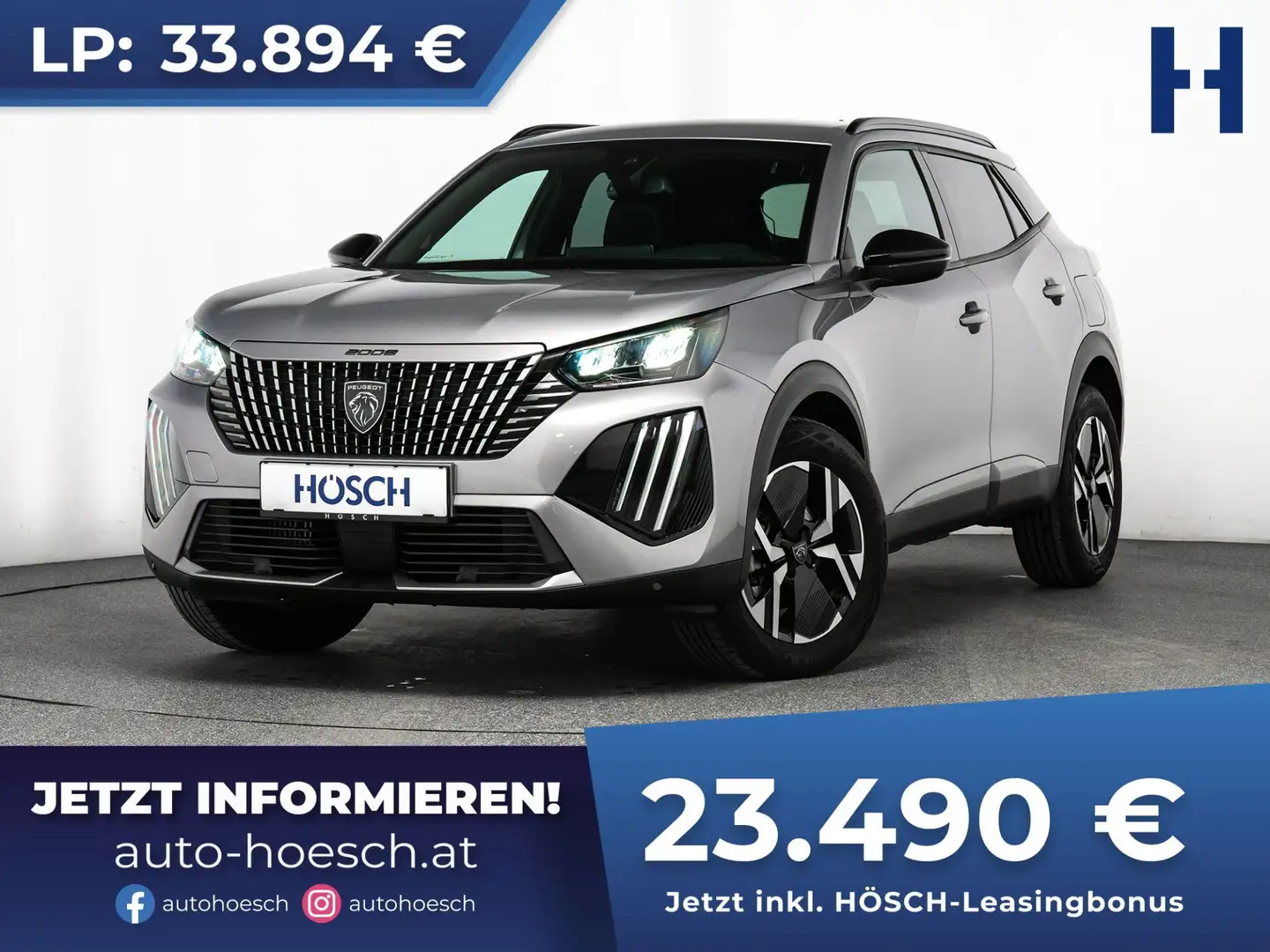 Peugeot 2008 Hybrid 136 Aut. Allure LED CARPLAY MEGAPREIS Grau - 1
