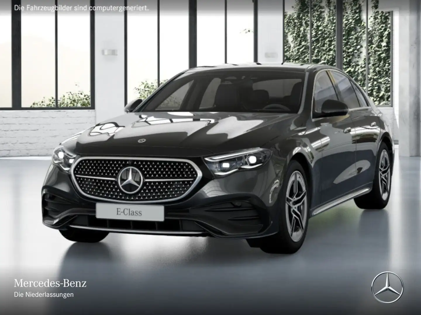 Mercedes-Benz E 300 e Hybrid AMG 360° Pano Distr. Spurhalt-Ass Grau - 2