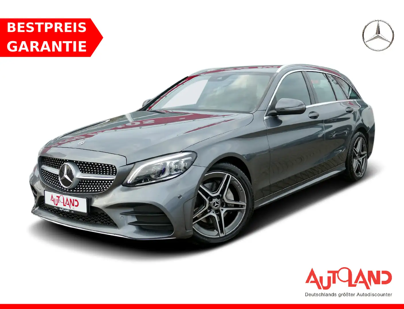 Mercedes-Benz C 180 C180 T AMG Line Multibeam Navi VC el.Sitze Alarm I Gris - 1