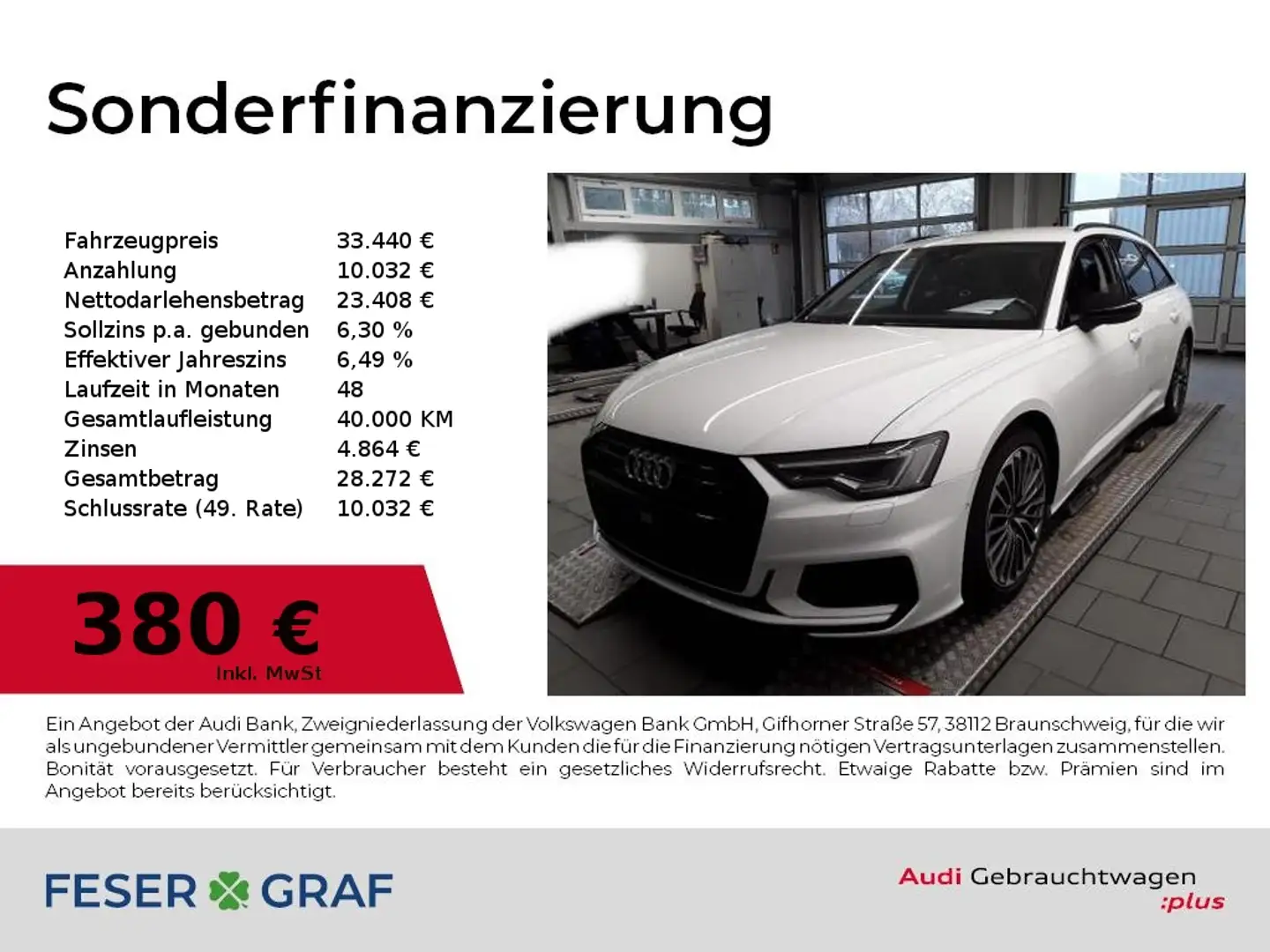 Audi A6 Avant 55 TFSI e S Line AHK,Leder,Navi,Matrix Weiß - 1
