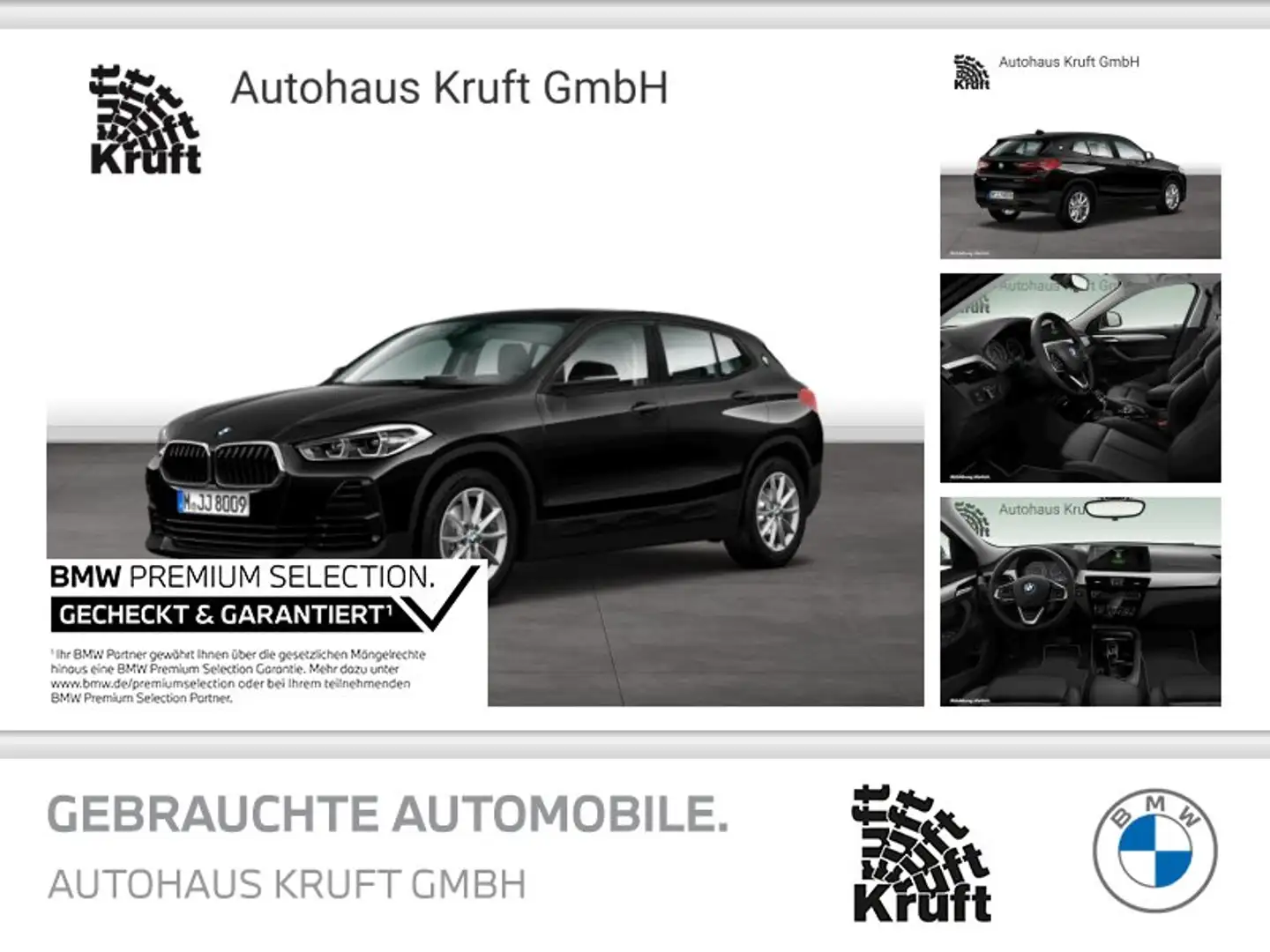 BMW X2 sDrive18i ADV+AUTOM+NAVPLUS+HUD+KAMERA+ESITZ Zwart - 1