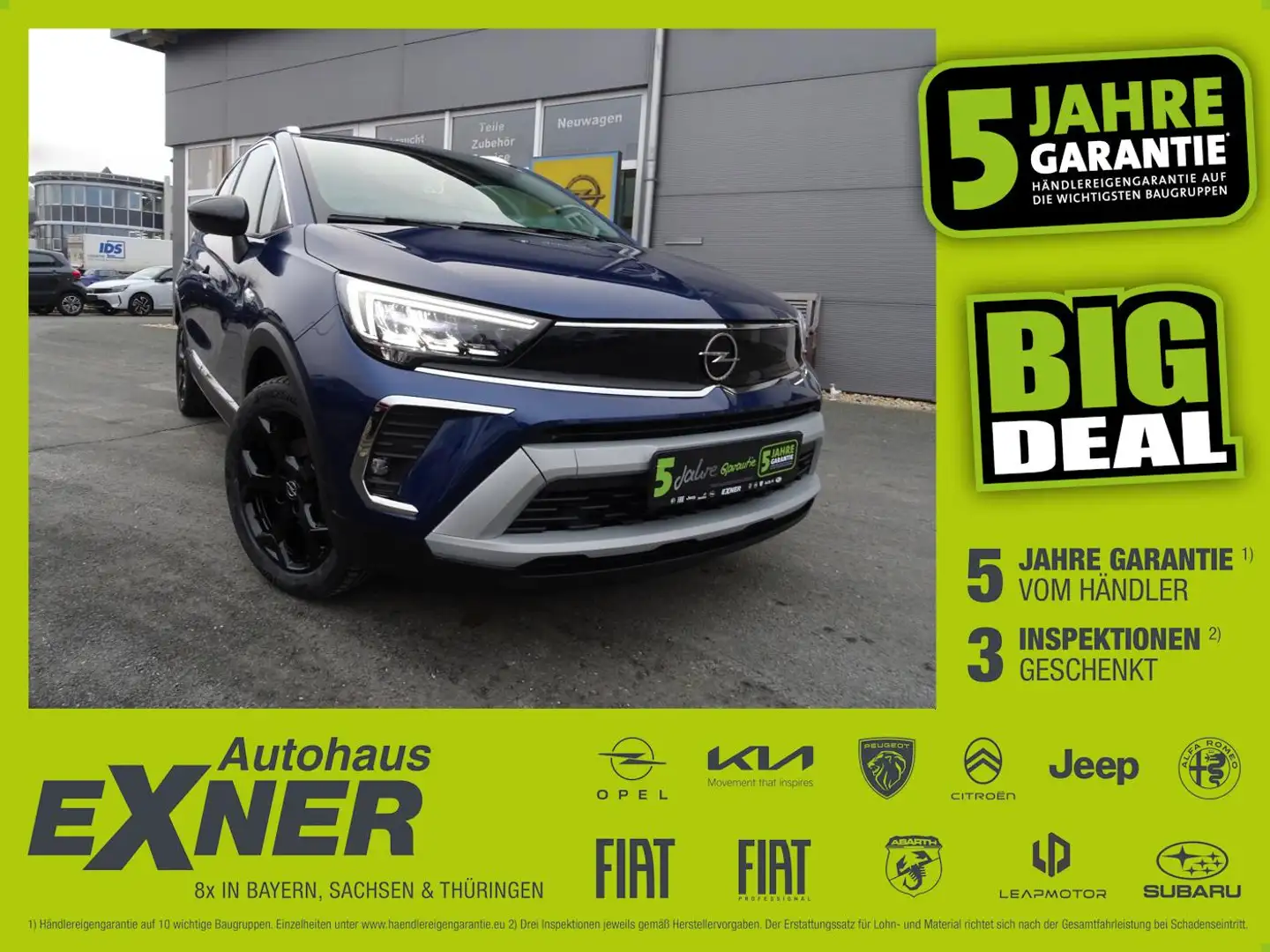 Opel Crossland 1.2 Turbo ULTIMATE Alcantara+LED+Navi Blau - 1