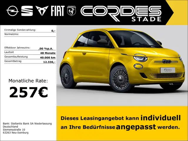 Fiat 500e Limousine Elektrisch 70kW (95PS) ICON Digitales Co