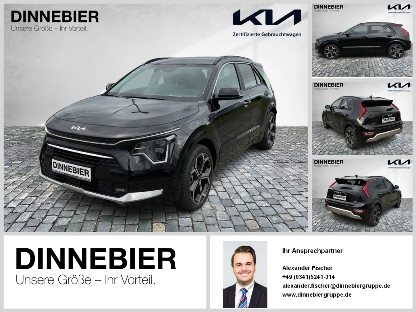 Kia Niro 1.6 HEV Spirit LED+Kamera+Navi+Headup Noir - 1