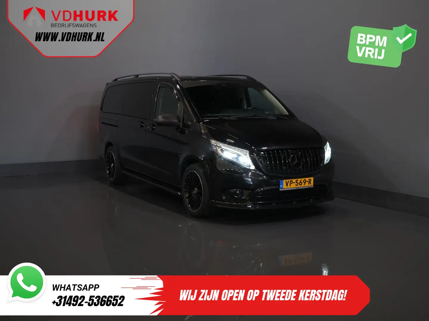Mercedes-Benz Vito 114 CDI L2 DC Dubbel Cabine MARGE NL Auto/ LED/ 19 Schwarz - 1