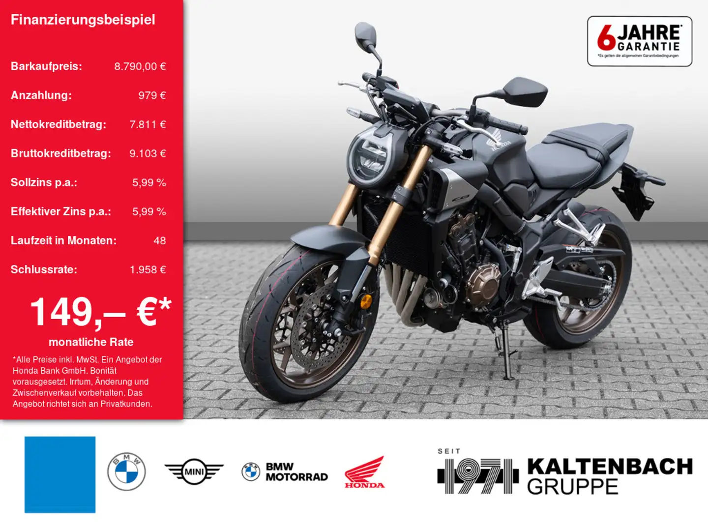 Honda CB 650 R LED SCHEINWERFER E-Clutch Noir - 1