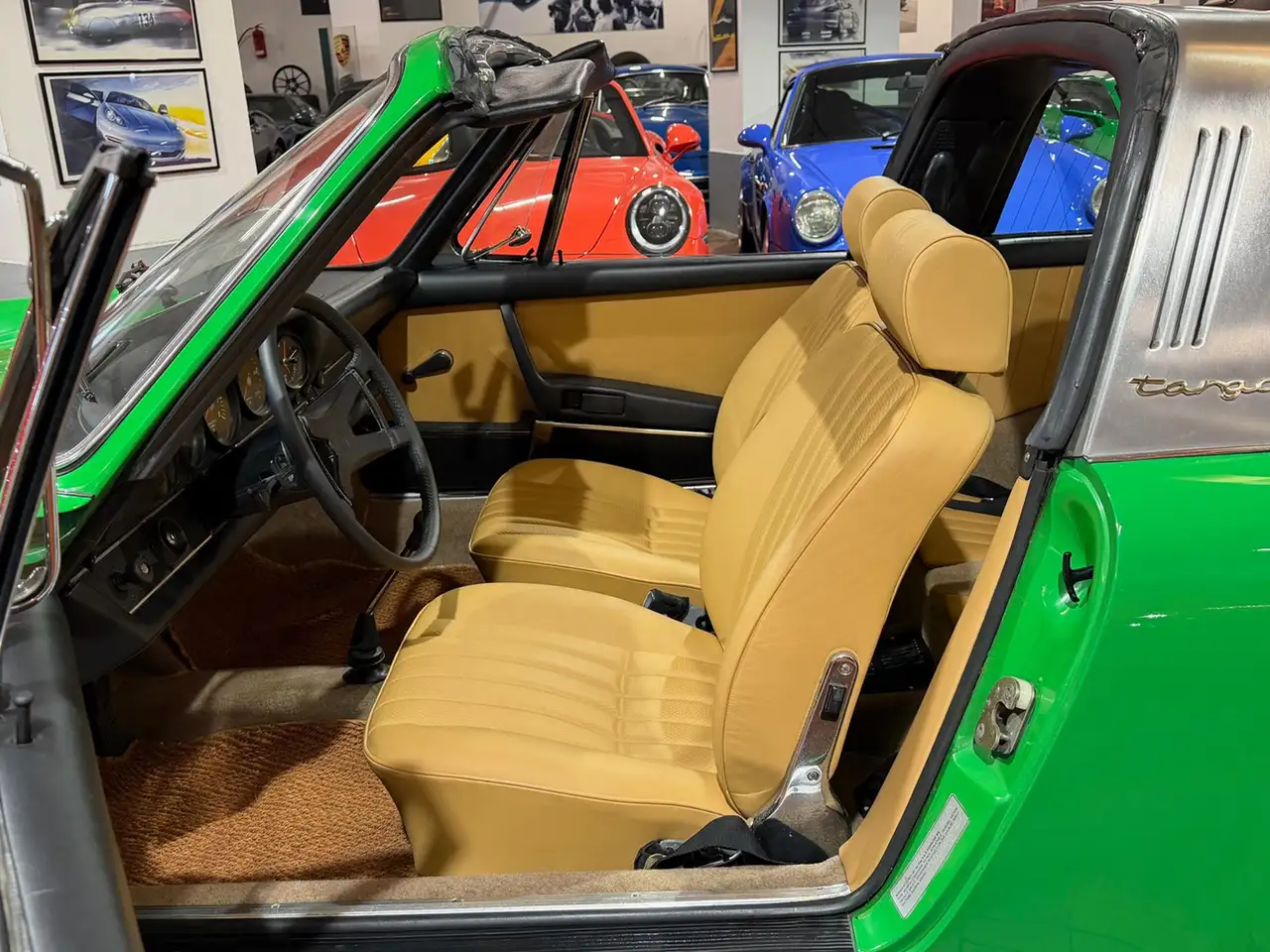 Porsche 911 Targa 2.2T Conda Green-Pelle Beige-Service book, foto 9