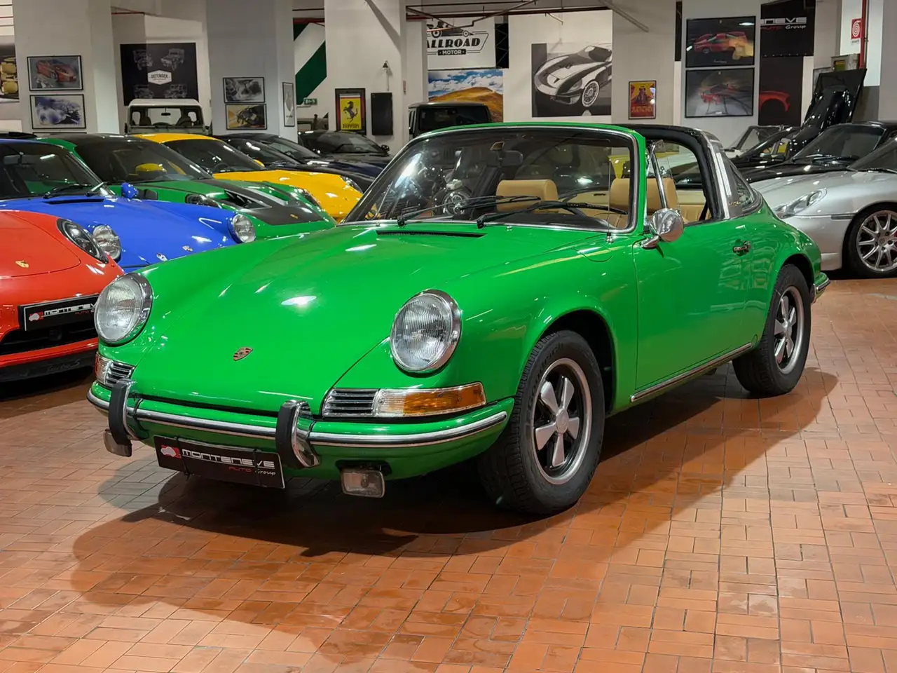 Porsche 911 Targa 2.2T Conda Green-Pelle Beige-Service book, foto 3