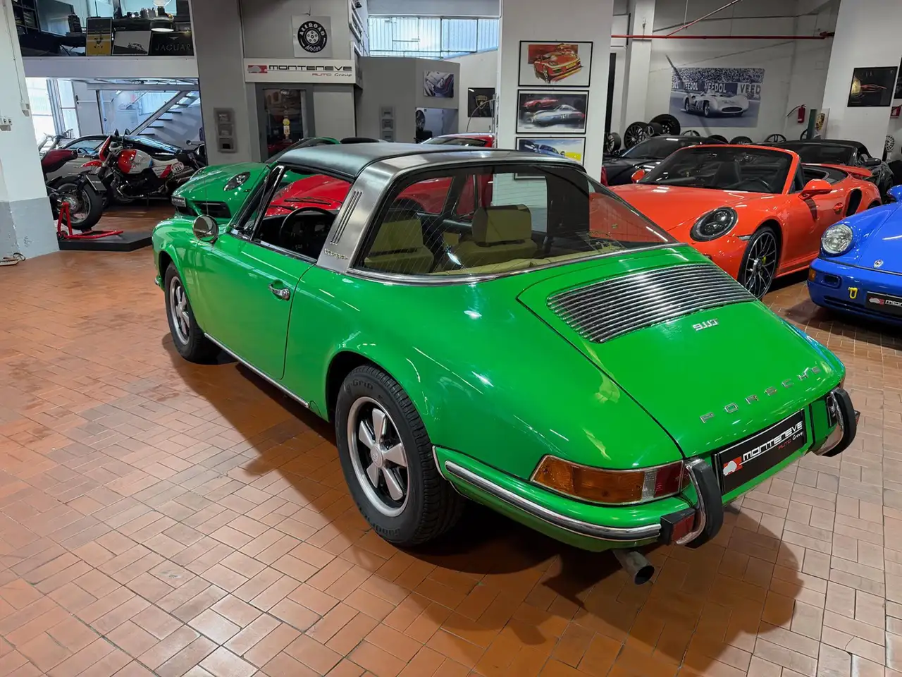 Porsche 911 Targa 2.2T Conda Green-Pelle Beige-Service book, foto 4