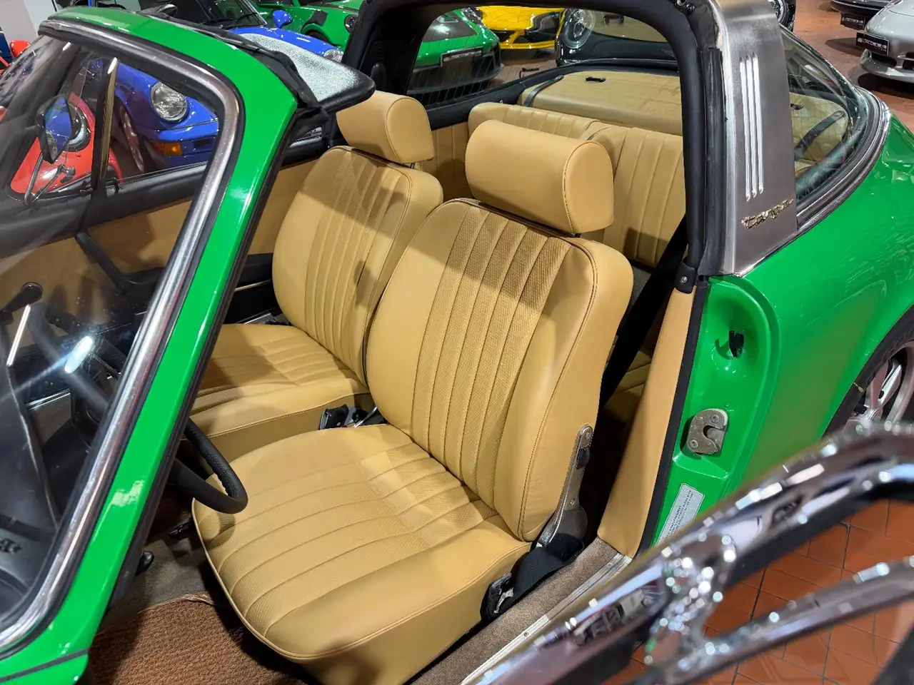 Porsche 911 Targa 2.2T Conda Green-Pelle Beige-Service book, foto 10