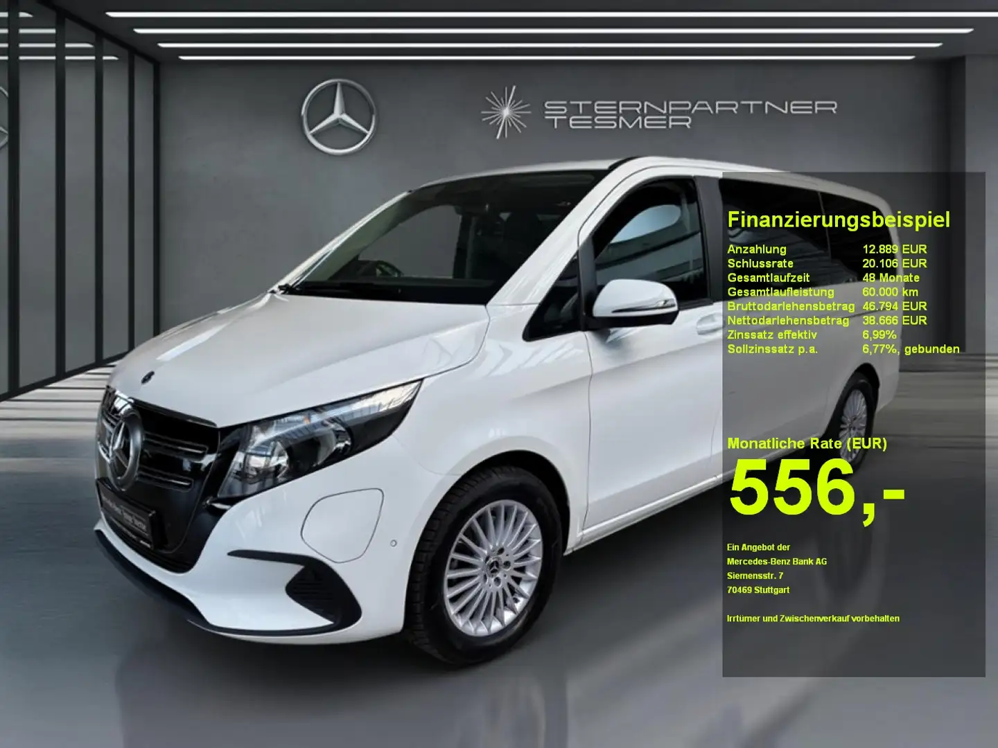 Mercedes-Benz EQV 300 Lang 8-Sitzer 8 Seats-Leather-5JGarantie Blanco - 1