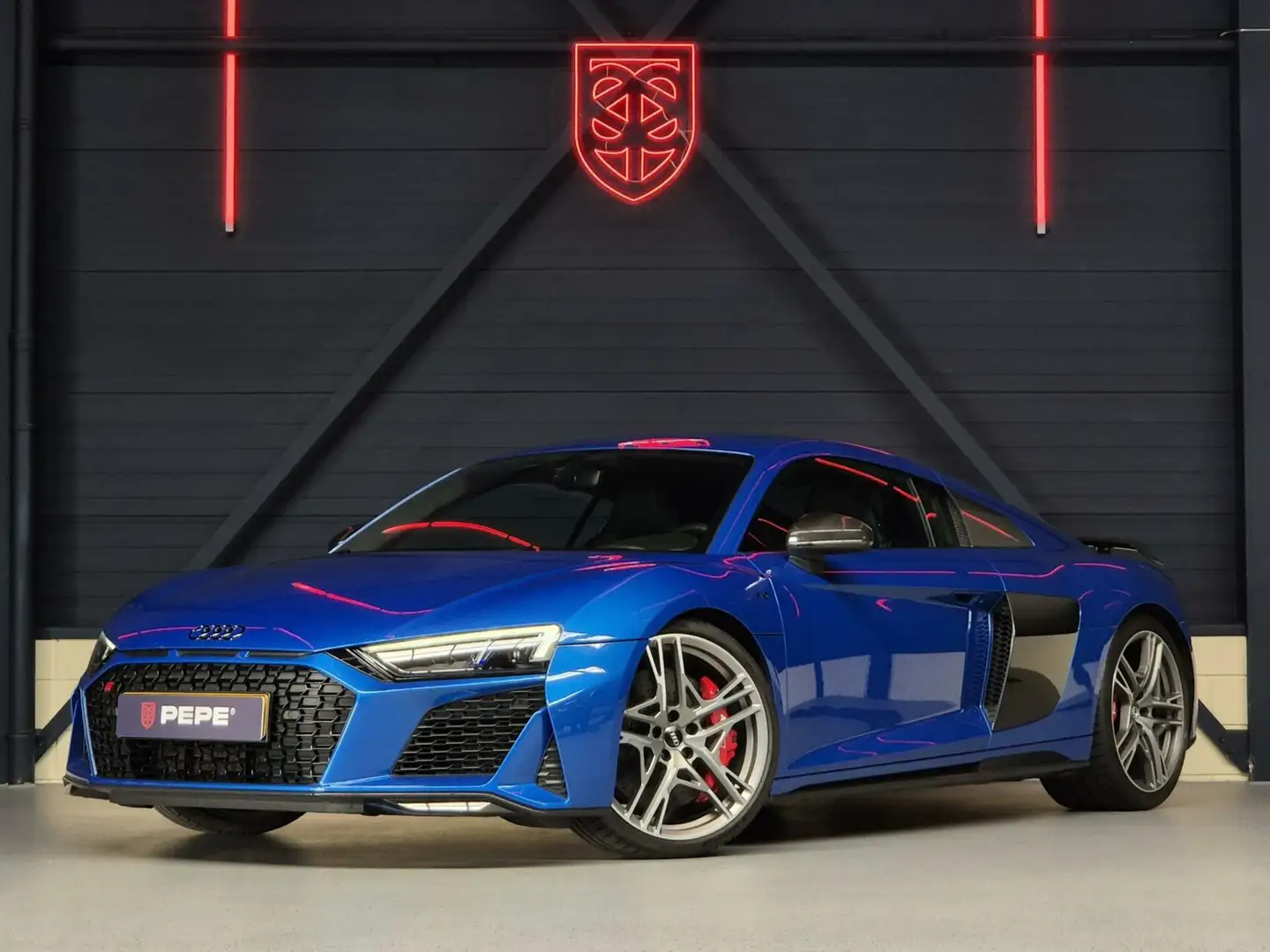 Audi R8 5.2 Performance Quattro |B&O|KERAMISCH|CARBONPAKKE Blauw - 1