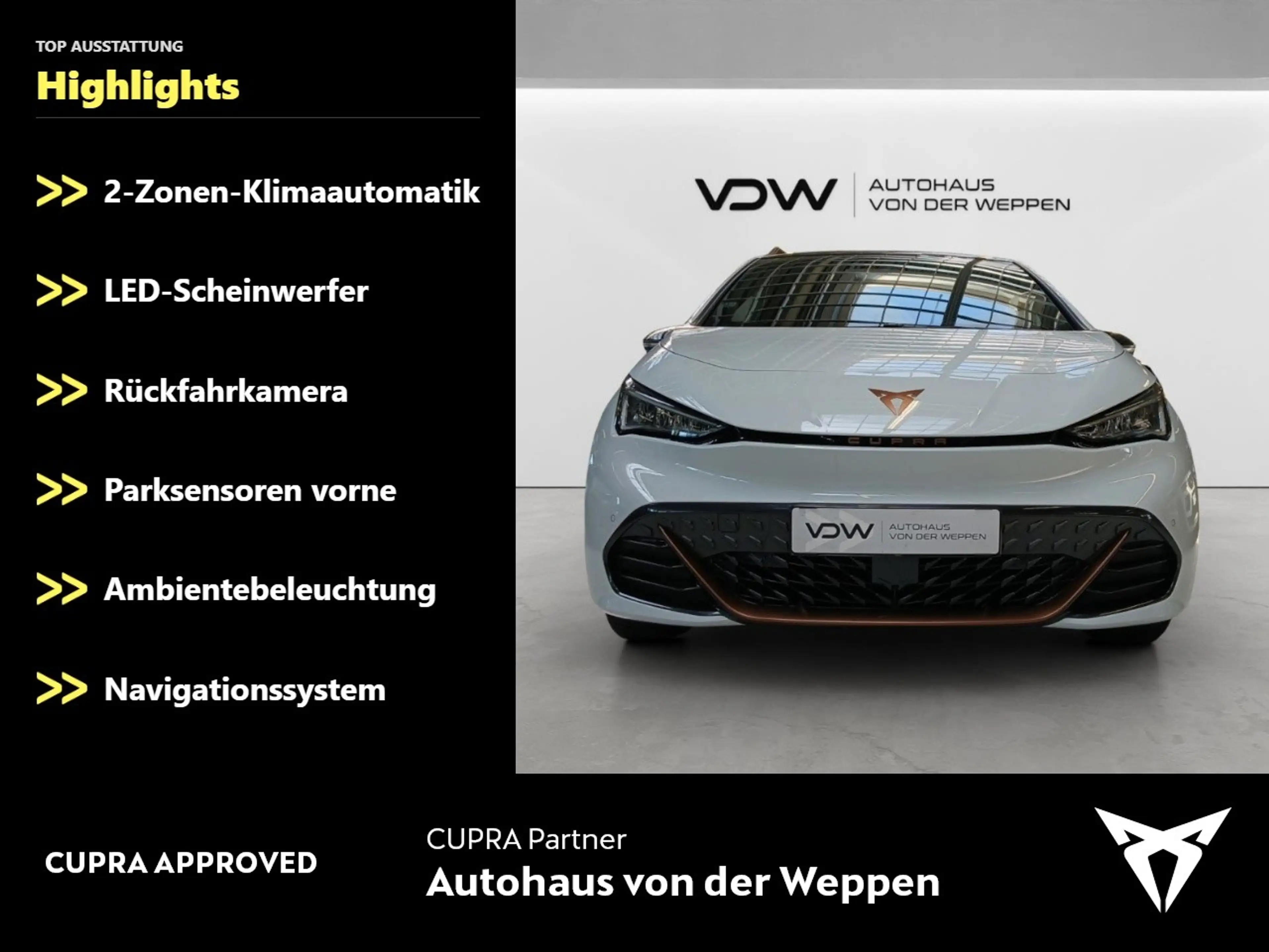 CUPRA Born 170 kW Klima Navi Rückfahrkamera Panoramadach — photo 2