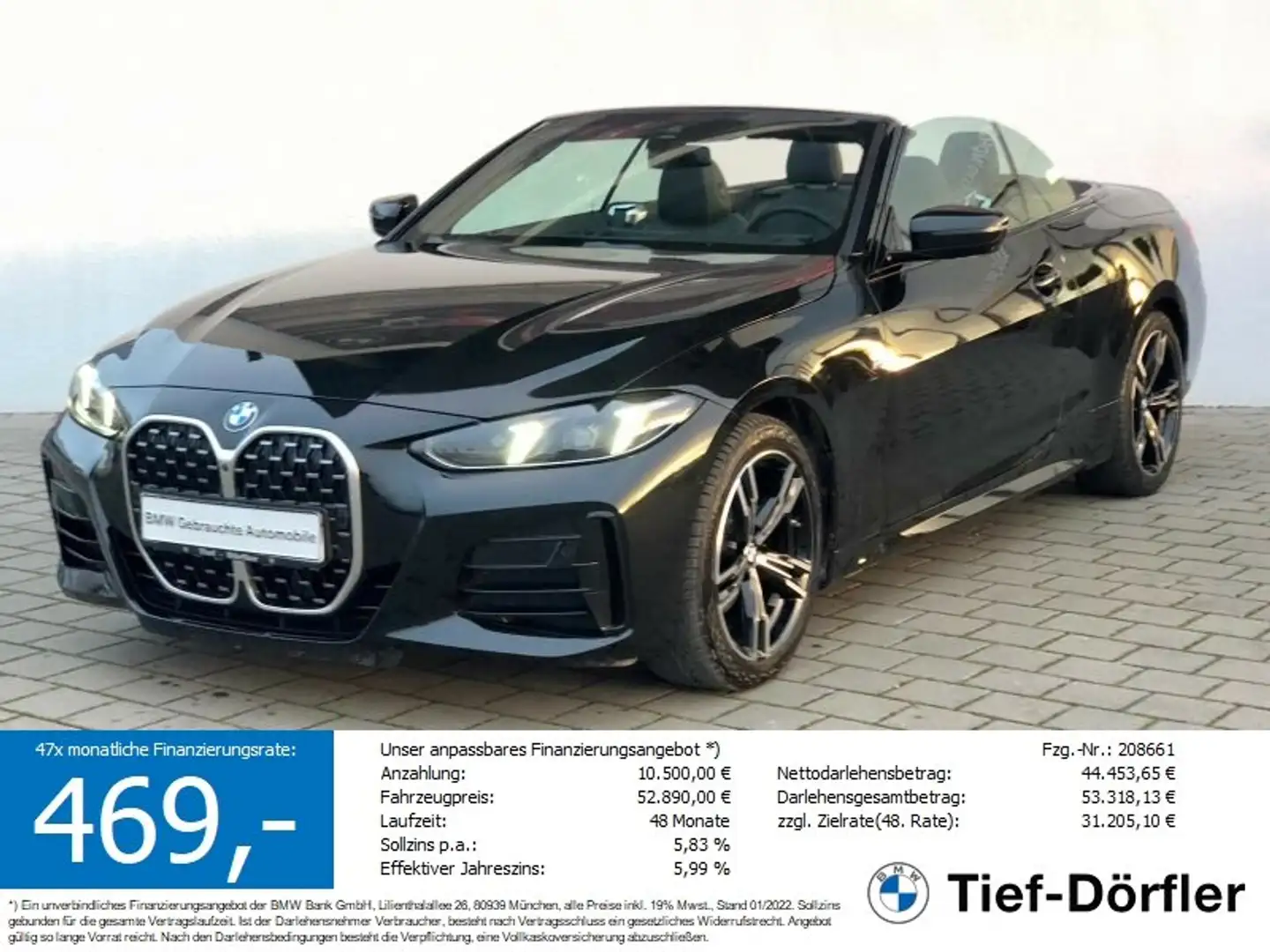 BMW 420 i SAG M Sport D-Assi//K-ZUG/TEMPO/LHZ/AMBI/SH Schwarz - 1