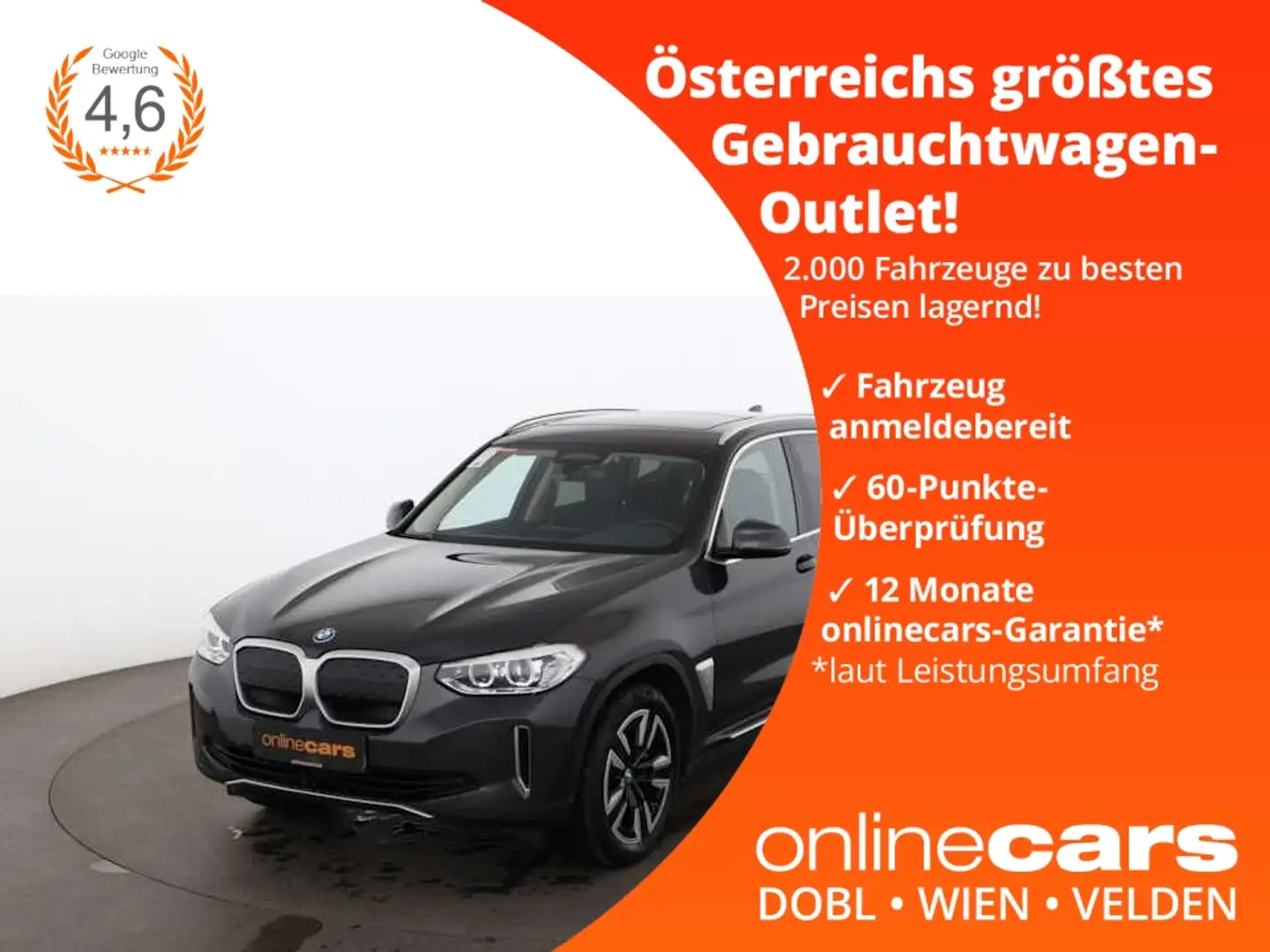 BMW iX3 Inspiring 73,8kWh Aut LED SKY AHK NAVI LEDER Grau - 1