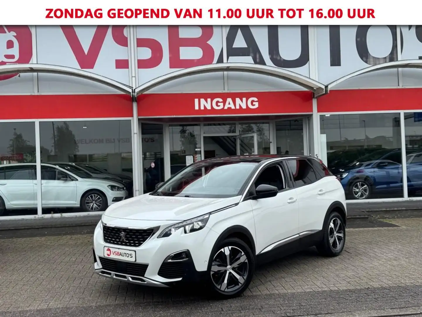 Peugeot 3008 1.2 PURETECH AUT. ALLURE HALF-LEER LED NAVI CAMERA Wit - 1