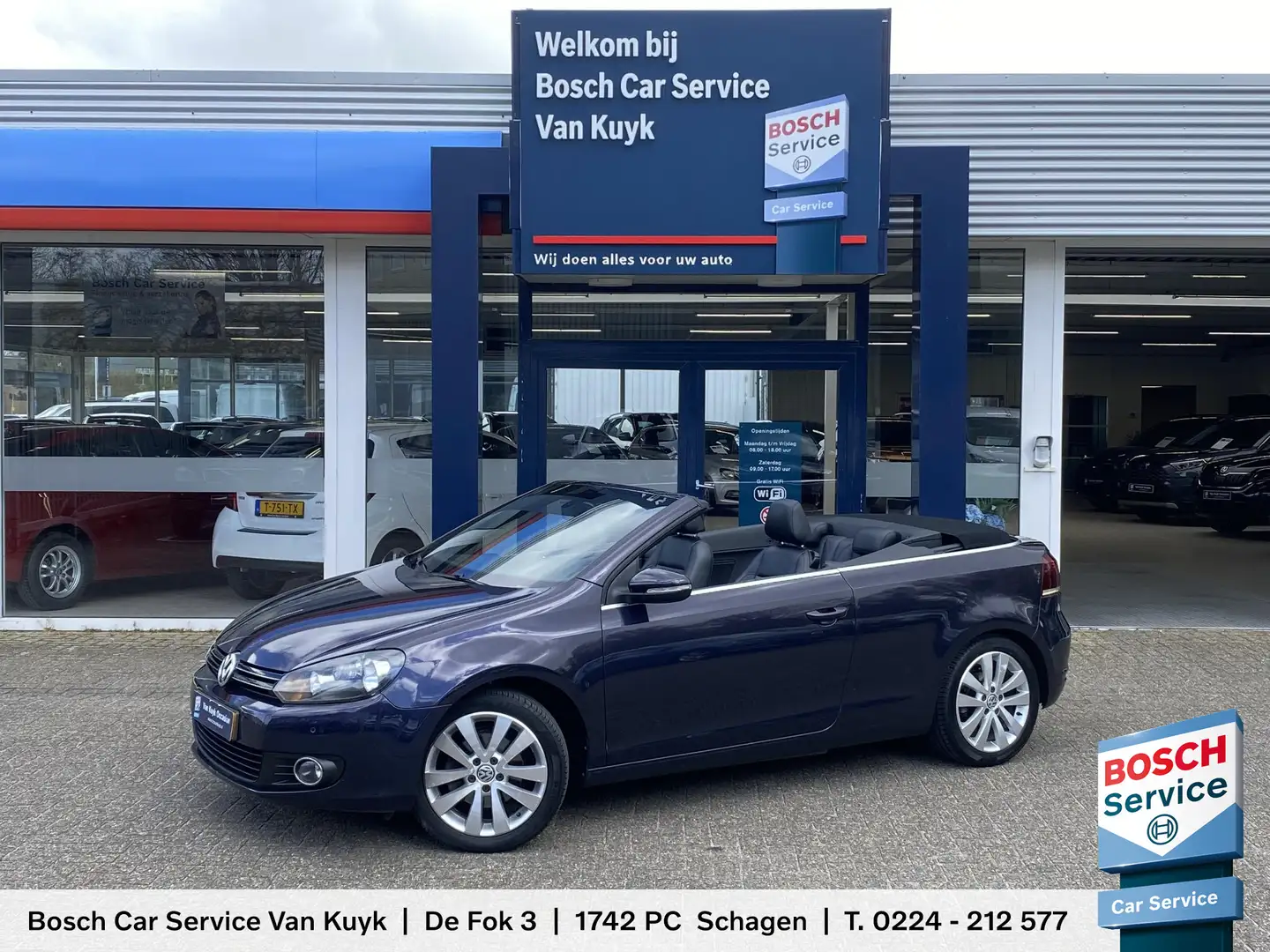 Volkswagen Golf Cabriolet 1.2 TSI BlueMotion / NL-Auto / Vol-Leder / Stoelve Paars - 1