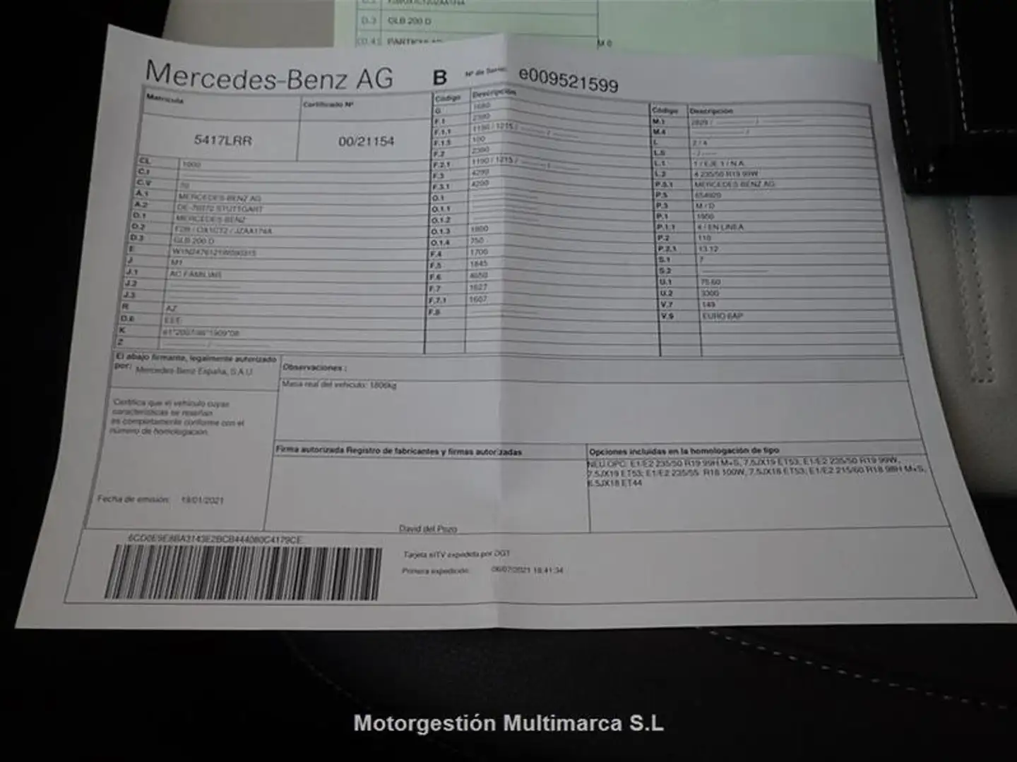 Mercedes-Benz GLB 200 2.0 D DCT 110KW (150CV) - 2