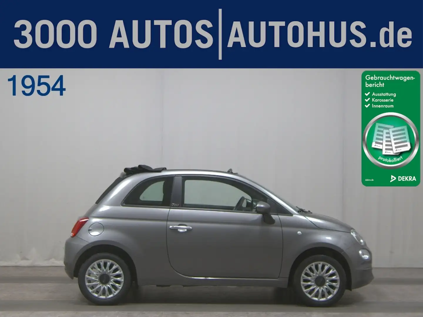 Fiat 500C Panorama Klima Grau - 1