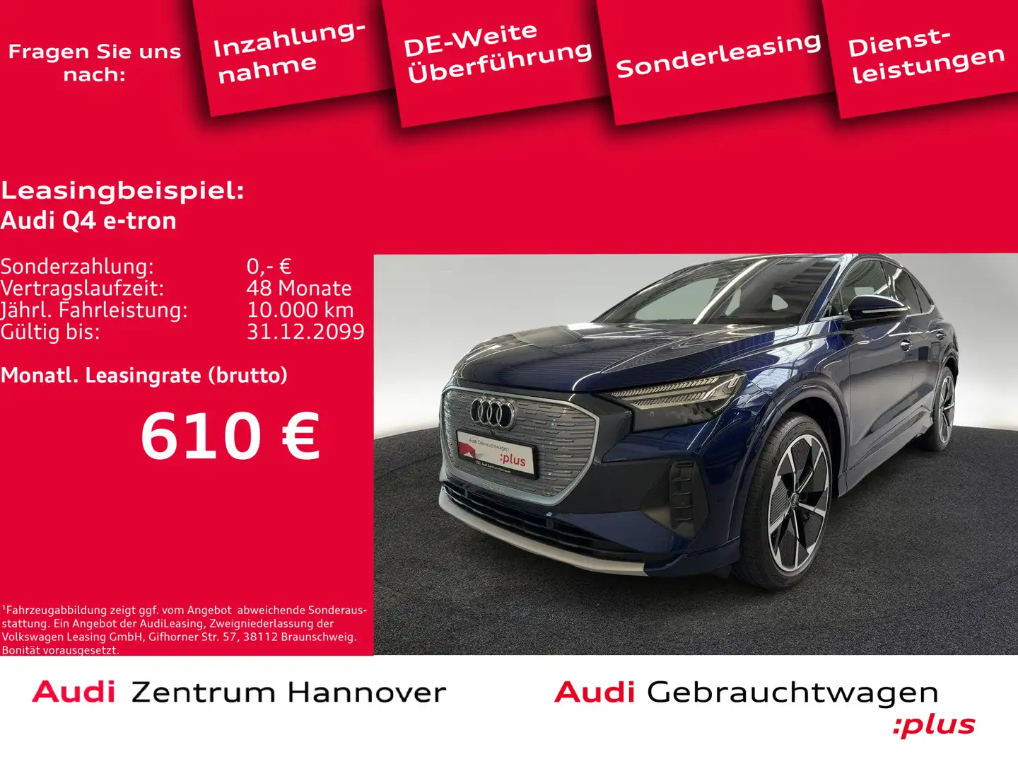 Audi Q4 e-tron Sportback 50 quattro Head-Up Matrix AH Blau - 1