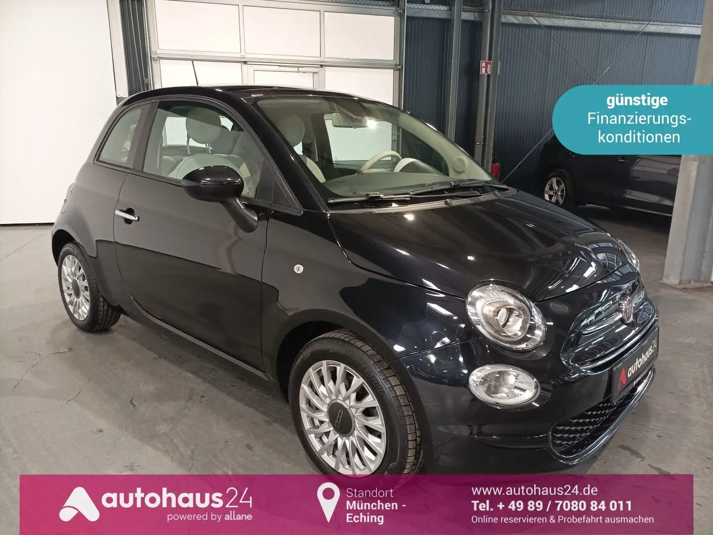 Fiat 500 1.2 Lounge ParkPilot|Schiebdach|DAB Noir - 1