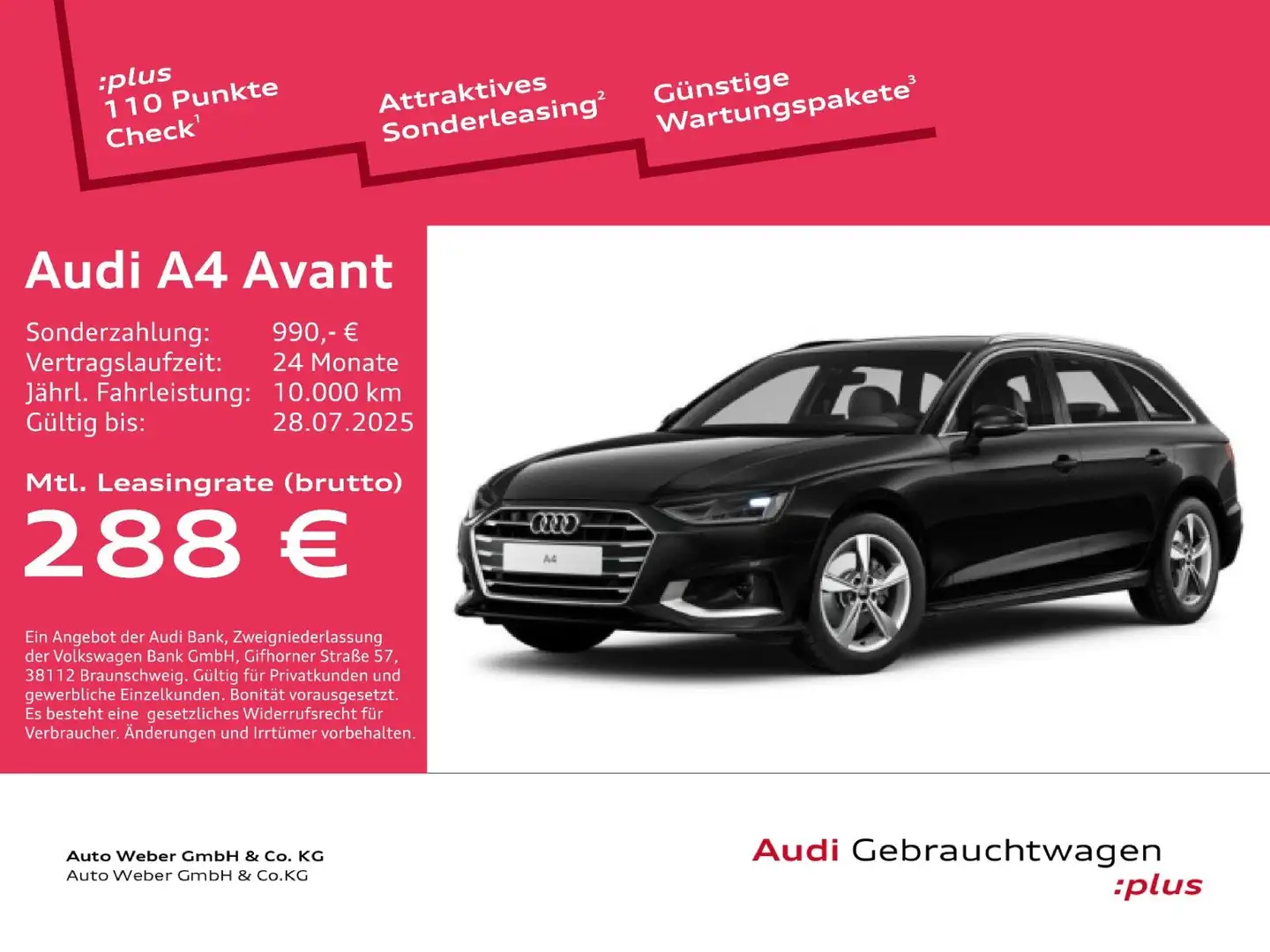 Audi A4 Avant 35TDI S-tronic adv. ACC MEMORY VC NAVI+ Schwarz - 1